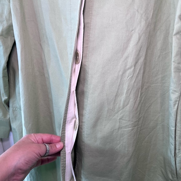 COS Light Green Women's Trench Coat Size 38 - Picture 4 of 13